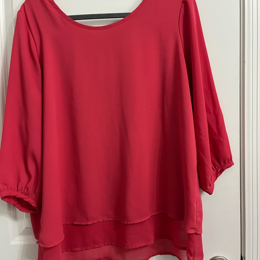 Pleione Vibrant Berry Colored Blouse